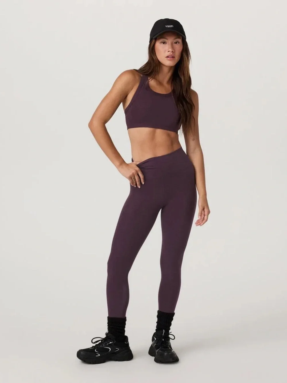 Vuori Clean Elevation Legging Raisin Heather, XS - Picture 1 of 13